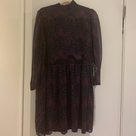 NWT ModCloth Paisley Chiffon Dress 2X - Picture 2 of 6